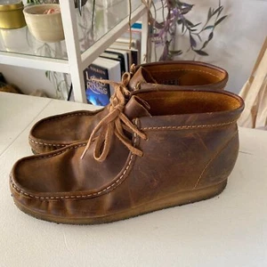 Clarks men's wallaby Brown Boots 11.5 - Picture 1 of 7