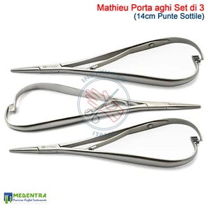 Dentale Mathieu Porta aghi Sottile Pinze Ortodonzia Pinza per legature Set 3 Pz - Imagen 1 de 5