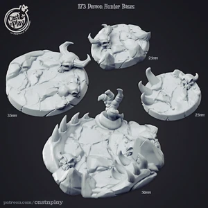 Kobold style paintable miniature model bases Circle - Kobolds by CastNPlay - Picture 1 of 1