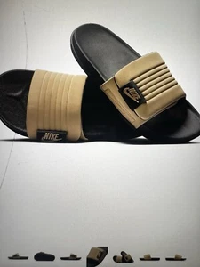 Men's Nike Offcourt Adjust Slide Flax/Sail-Black 13 - Picture 1 of 3