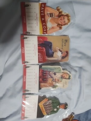 4 Different Unused Coca-Cola 2000 Mini Calendars in Protective Baggy - Image 1 of 2