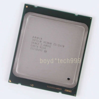 Intel Xeon E5-2670 CPU 2.6GHz Eight Core LGA 2011 Processor SR0H8 SR0KX - Image 1 of 2