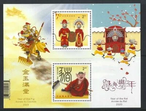 CANADA 2020 YEAR OF THE RAT TRANSITIONAL MINIATURE SHEET UNMOUNTED MINT, MNH - Picture 1 of 1