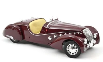 PEUGEOT 302 Darl Mat Roadster - 1937 - darkred - Norev 1:18 - Photo 1/4