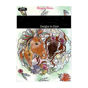 Relax & Unwind with Coloring: Horses Designs to Color! 32 Pages of Equine Beauty - Imagen 1 de 6