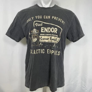 Ewok Endor National Park Protect Our Forest Star Wars Gray T-Shirt Men's LARGE - Picture 1 of 9