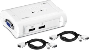 TRENDnet 2-Port USB KVM Switch and Cable Kit, 2048 x 1536 Resolution, Device Mon - Afbeelding 1 van 7