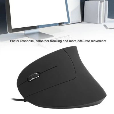 Wired Left Hand Mouse Vertical Ergonomic 800/1200/1600DPI USB Optical For Window - Image 1 of 4
