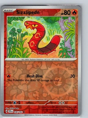 Sizzlipede 036/162 Reverse Holo Common SV05: Temporal Forces NM - Image 1 of 2