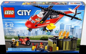 NEW SEALED! LEGO CITY 60108 FIRE RESPONSE UNIT / HELICOPTER / MOTORCYCLE