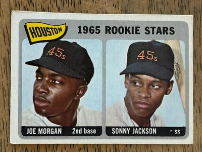 Tarjeta de novato de béisbol Joe Morgan 1965 Topps RC #16 Colt .45s en muy buen estado ¡sin pliegues en la corte! Foto 1 de 2