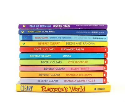 1990s Vintage Beverly Cleary Chapter Books Lot of 11 Ramona Ralph Mouse Socks - Image 1 of 4