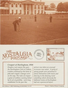 Postal Croquet en Hurlingham Club Fulham 1910 Londres - Nostalgia - Imagen 1 de 3