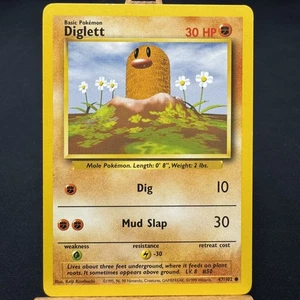 Diglett - 47/102 - Conjunto Base - Ilimitado - Común - Pokemon - WOTC - Jugado - Imagen 1 de 3
