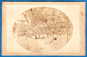cdv photo native soldiers ethnic Vietnam 1865 Indochine tirailleurs annamites - Picture 1 of 2