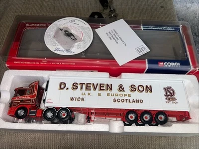 Corgi Scania Refrigerated Box Trailer D. Steven & Sons 1:50 Scale No. 76603 - Image 1 of 4