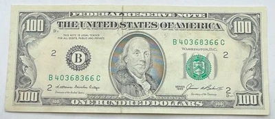1985 Vintage $100 Note -Vintage $100 Bill - New York - Hundred Dollar Bill - Image 1 of 2