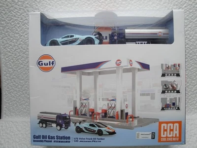 Gulf Oil Gas Station - Volvo FM - McLaren P1 GTR - CCA 1/43 Diorama - Photo 1/3