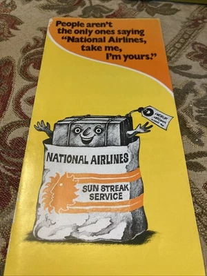 Folleto de servicio de paquete pequeño Sun Streak de National Airlines color Foto 1 de 4