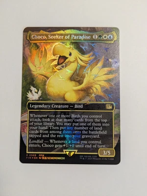 Choco, Seeker of Paradise 569 Borderless Chocobo Track Foil Final Fantasy MTG - Image 1 of 2