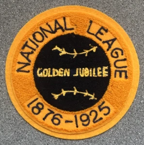 1925 NATIONAL LEAGUE 50° ANNO UFFICIALE MLB MAJOR LEAGUE BASEBALL PATCH NO CARD - Foto 1 di 2