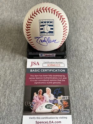 SEATTLE MARINERS- RANDY JOHNSON AUTOGRAPH HALL OF FAME LOGO BASEBALL JSA AM66123 - Image 1 of 2