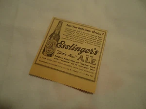 Esslinger's Little Man Ale Philadelphia PA 1936 newsprint ad - Picture 1 of 1