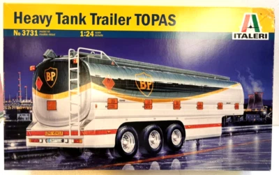 CARRO CISTERNA  n.3731  HEAVY TANK TRAILER TOPAS  1:24   KIT MONTAGGIO ITALERI - Immagine 1 di 4