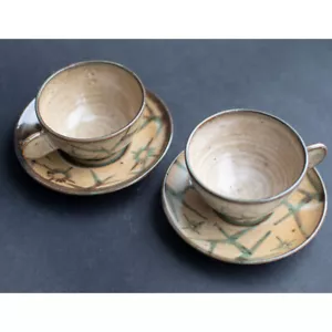 Walter Rhaue Set Tasse Untertasse Klassische Moderne sign Keramik bemalt 1920er? - Bild 1 von 11