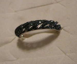 Blue Diamond Band Ring Sz. 7  80 diamonds .65tcw MSRP$1444.00 - Picture 1 of 8