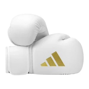 Adidas Speed 50 Boxing Gloves White Gold 6oz 8oz 10oz 12oz 14oz 16oz Sparring - Picture 1 of 5