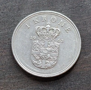 1963 DENMARK 1 Krone - Frederik IX COIN VERY FINE KM#851 (25.5 mm) - Picture 1 of 2
