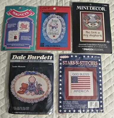 5 Kits de Punto de Cruz Contados Paragon Dale Burdett Diseños para los Kits de Agujas NUEVO Foto 1 de 4