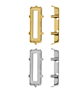 Metal Settings Suitable for Princess Baguette Shape Fancy Stones Crystals - Picture 1 of 4