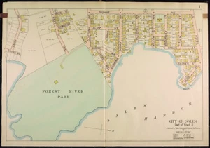 1911 SALEM, MASSACHUSETTS, FOREST RIVER PARK, BERTRAM SCHOOL PLAT ATLAS MAP - Picture 1 of 4