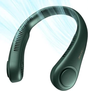 Portable Neck Fan, Hands Free Bladeless Fan, 5 Speeds, 4000 mAh Battery Operated - Picture 1 of 9