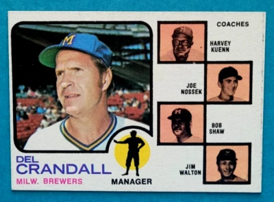 1973 Topps #646 Del Crandall Milwaukee Brewers Baseball Card Near Mint - Image 1 of 2