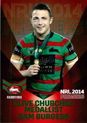 Tarjeta South Sydney Rabbitohs NRL Premiers 2014 edición limitada - Sam Burgess Foto 1 de 3