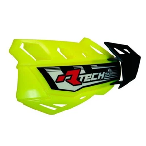 Guardamanos Racetech FLX con kit de montaje (amarillo neón) Motocross MX todoterreno