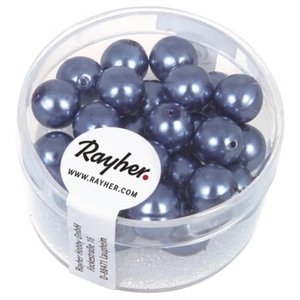 Perlas De Vidrio Renaissance, 8mm Ø, Azul Cielo, Caja De 25 Pzas - Picture 1 of 1