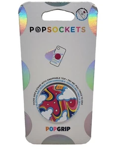 PopSockets Phone Grip Stand Retro Rainbow POPGRIP Popsocket - Picture 1 of 5
