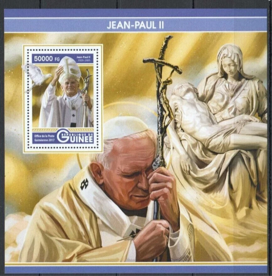 Papa Juan Pablo II en sellos - Timbres - Guinea 2017 - MNH** Foto 1 de 1