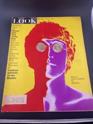 1968 Look Magazine Beatles Avedon Cover Vintage Pop Culture Collectible - Image 1 of 4