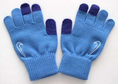 耐克针织 Tech Grip 手套青少年 L/XL 大学蓝色/游戏皇家/白色 — 第 1/3 张图片