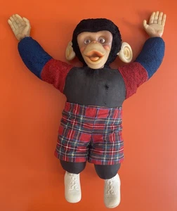 Vintage Retro 1950-60s Jacko Monkey Soft Toy Original Doll Chad Valley Chimp Ape - Picture 1 of 24