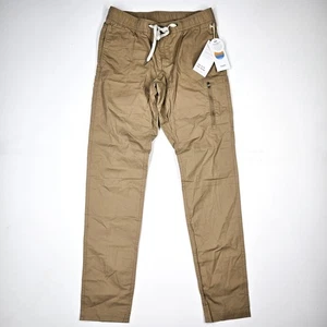 Vuori Men's Ripstop Pants Mens Small S Khaki Drawstring Elastic Hiking Travel - Picture 1 of 7