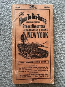 1946 Barkan System How-to-Get-There Street Directory New York City Guide-Vintage - Imagen 1 de 12