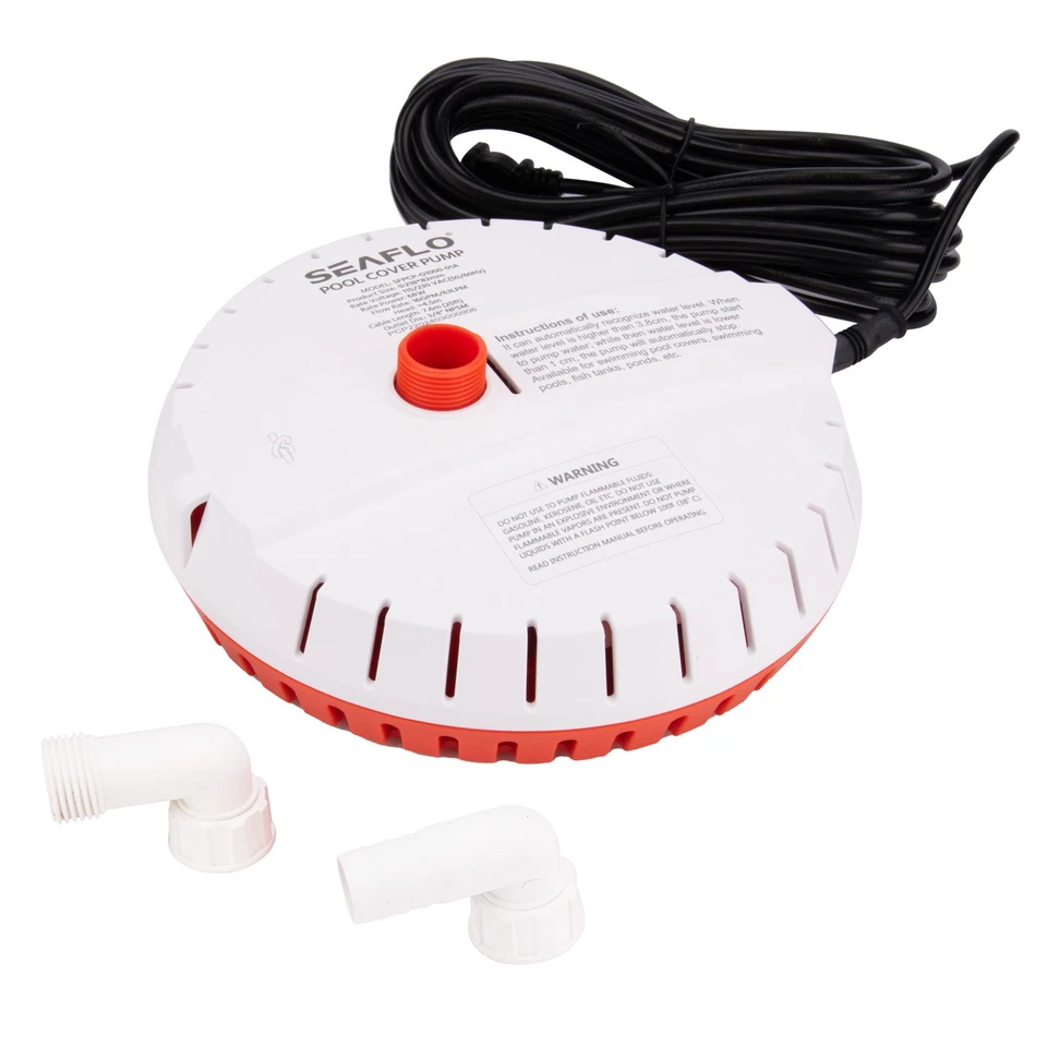 1000GPH SEAFLO Pool Cover Pump Automatic 115V-230V Swimming Pool Water Pump 51W - image 1 of 4