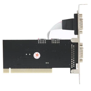 PCI To Dual Serial DB9 RS232 RS‑232 2 Port Extension Adapter Card For Deskto SAL - Photo 1/7