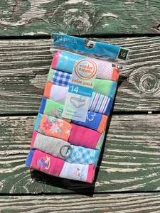 14-Pack WONDER NATION Girls Size 16 Cotton Hipster Panty Multicolor Multi Design - Picture 1 of 24
